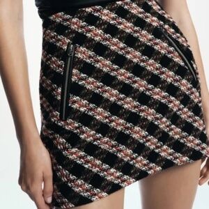 Zara mini skirt with zippers
